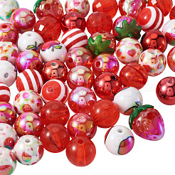 60Pcs 10 Styles Acrylic Beads&nbsp;OACR-TA0004-22