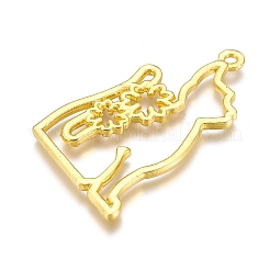 Alloy Open Back Bezel Pendants&nbsp;PALLOY-P182-07G