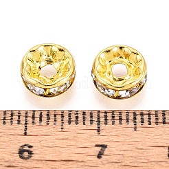 Brass Grade A Crystal Rhinestone Beads&nbsp;RB-A003-8MM-G