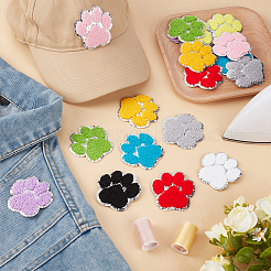 20Pcs 10 Colors Computerized Embroidery Cloth Iron on/Sew on Patches&nbsp;DIY-FG0010-16