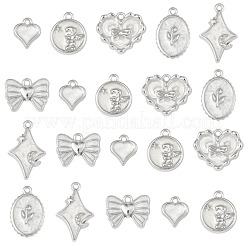 24Pcs 6 Styles Alloy Enamel Pendants&nbsp;ENAM-FS0002-65P