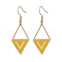 Rhombus Glass Dangle Earrings&nbsp;EJEW-MZ00640