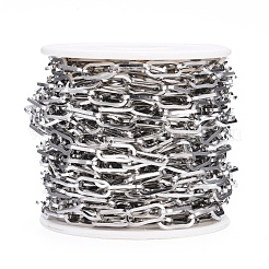 Tarnish Resistant 304 Stainless Steel Paperclip Chains&nbsp;CHS-D030-02P