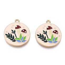 Autumn Theme Rack Plating Alloy Enamel Pendants&nbsp;X-ENAM-N055-085