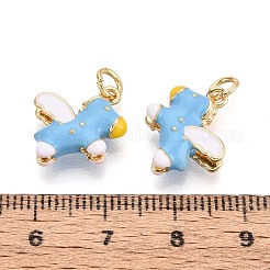 Brass Enamel Pendants&nbsp;KK-T072-27D-G