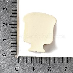 Light Khaki Cute Opaque Resin Cabochons&nbsp;RESI-L046-A02