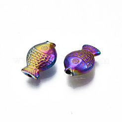 Rack Plating Rainbow Color Alloy Beads&nbsp;PALLOY-S180-331