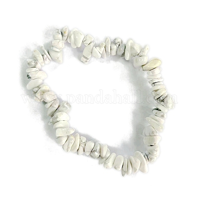Natural Howlite Stretch Bracelets&nbsp;PW-WG56138-40-1