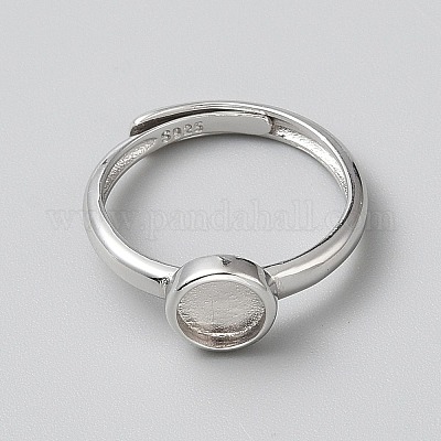 925 Sterling Silver Adjustable Ring Components&nbsp;DIY-WH0888-141P-01-1