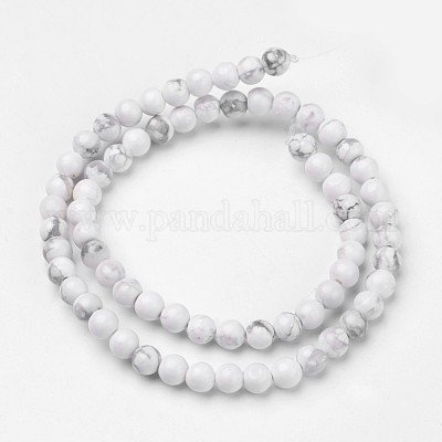 Natural Howlite Beads Strands&nbsp;G-D809-10-6mm-1