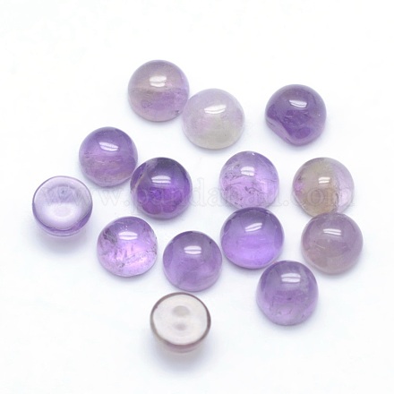 Natural Amethyst Cabochons&nbsp;G-P393-R14-4mm-1