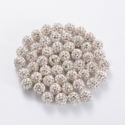 Polymer Clay Rhinestone Beads RB-H284-8MM-001-1