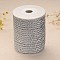 Twisted Nylon Cords, Silver, 5mm, about 18~19yards/roll(16.4m~17.3m/roll)