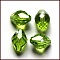Imitation Austrian Crystal Beads, Grade AAA, K9 Glass, Faceted, Bicone, Yellow Green, 10x13mm, Hole: 0.9~1mm