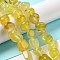 Natural Agate Beads Strands, Dyed & Heated, Nuggets, Tumbled Stone, Red, 6.5~13x10~13x1.5~11mm, Hole: 1.6mm, about 22pcs/strand, 7.20~7.72''(18.3~19.6cm)