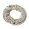 Polyester Cord, Twisted Cord, Light Yellow, 5mm, about 97~100m/bundle
