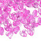 Transparent Acrylic Beads, Heart, Violet, 8x8.5x5.5mm, Hole: 2.5mm, about 2030pcs/500g