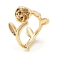 Brass Open Cuff Rings&nbsp;RJEW-K254-04G-1