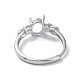 Adjustable 925 Sterling Silver 4 Prongs Ring Settings&nbsp;STER-K179-33P-3