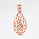 Brass Locket Pendants&nbsp;KK-Q748-071RG-1