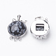 Natural/Synthetic Mixed Stone Box Clasps&nbsp;G-E427-P-3