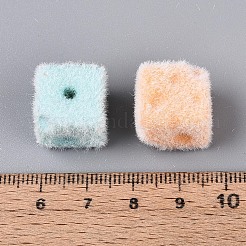 Flocking Opaque Acrylic Cube Beads&nbsp;OACR-T030-08M