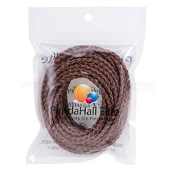 Brown Round Braided Leather Necklace Cords for Jewelry Making&nbsp;WL-PH0002-01B
