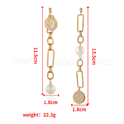 Coin Iron Tassel Stud Earrings&nbsp;LI8396-1