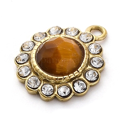 Natural Tiger Eye Faceted Charms&nbsp;STAS-S163-38G-02