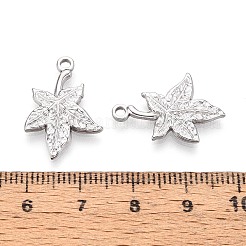 304 Stainless Steel Maple Leaf Pendants&nbsp;STAS-T067-53P