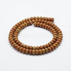 Natural Wood Lace Stone Wooden Jasper Beads Strands&nbsp;G-G665-15-6x4mm