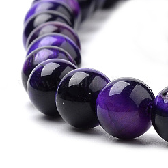 Natural Tiger Eye Beads Strands&nbsp;G-S259-03A-8mm