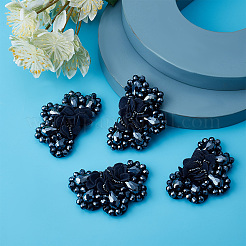 4Pcs Glass Rhinestone Sew on Ornament Accessories&nbsp;FIND-CP0001-09