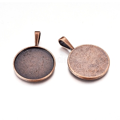 Alloy Pendant Cabochon Settings&nbsp;X-PALLOY-2419-R-FF