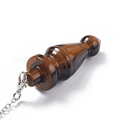 Natural Tiger Eye Pointed Dowsing Pendulums&nbsp;AJEW-B020-03P-03