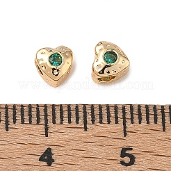 SHEGRACE Brass Green Cubic Zirconia Beads&nbsp;XGRQ4H208-681G-A