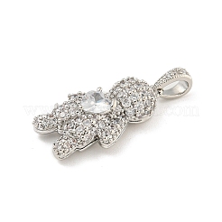 Rack Plating Brass Clear Cubic Zirconia Pendants&nbsp;KK-P277-38P-01