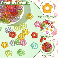 120Pcs Transparent Acrylic Bead Frame&nbsp;MACR-YW0004-43