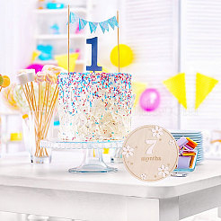 2 Bags MDF Baby Monthly Milestone Cards with Announcement Sign&nbsp;DIY-CA0007-94