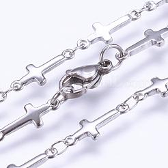 Non-Tarnish 304 Stainless Steel Chain Necklaces&nbsp;STAS-P164-01P