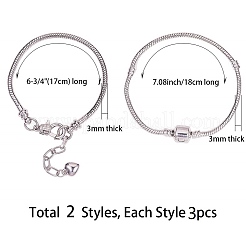 Brass European Style Bracelets Jewelry Making&nbsp;KK-SC0001-12P