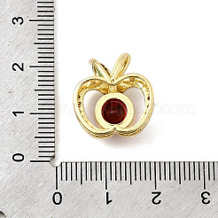 Brass Micro Pave Cubic Zirconia Pendants&nbsp;KK-K302-07G