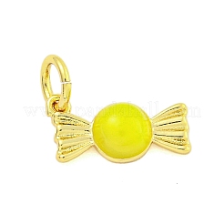 Rack Plating Brass Enamel Pendants&nbsp;KK-U021-04-G