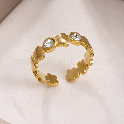 304 Stainless Steel Cuff Open Rings&nbsp;WGD6E8F-01