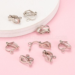Brass Clip-on Earring Findings&nbsp;EC109-NF