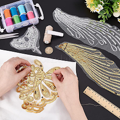 2 Sets 2 Colors Lace Embroidery Costume Accessories&nbsp;DIY-BC0009-38