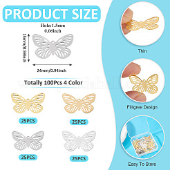 100Pcs 4 Colors Iron Pendants&nbsp;IFIN-TA0001-70