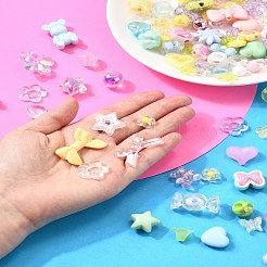 250G Opaque & Transparent Acrylic Beads&nbsp;MACR-YW0003-89