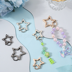 6Pcs 6 Styles Zinc Alloy Spring Gate Rings&nbsp;FIND-GF0007-55