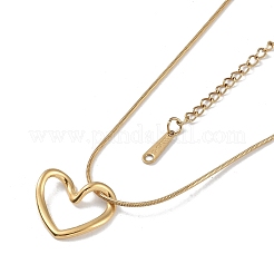 304 Stainless Steel Pendant Necklaces&nbsp;NJEW-P302-06G